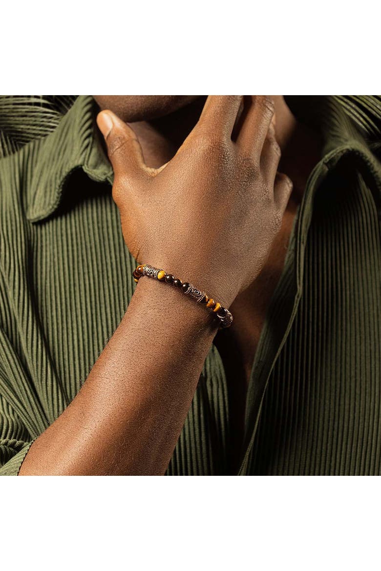 Healing Courage - Tiger's Eye Triple Protection Bracelet, Alternate, color, Brown/bronze