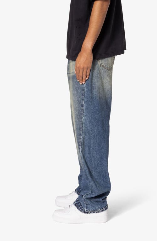 Mnml Ultra Baggy Washed Up Jeans In Blue