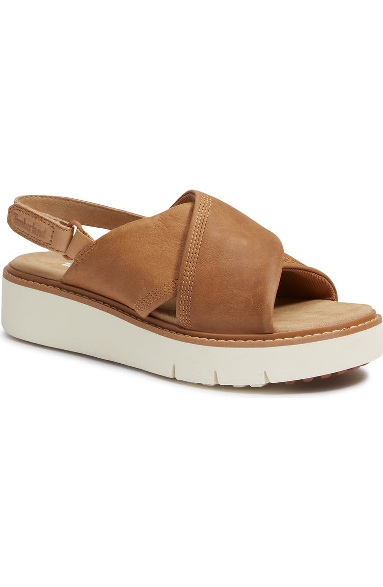 Timberland Safari Dawn Slingback Sandal, Main, color, Medium Beige Full Grain