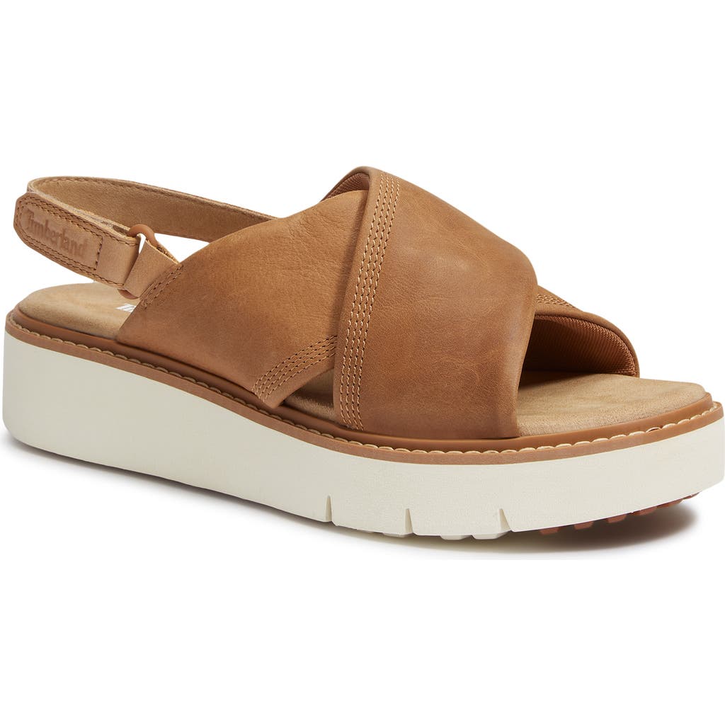 Timberland Safari Dawn Slingback Sandal In Medium Beige Full Grain