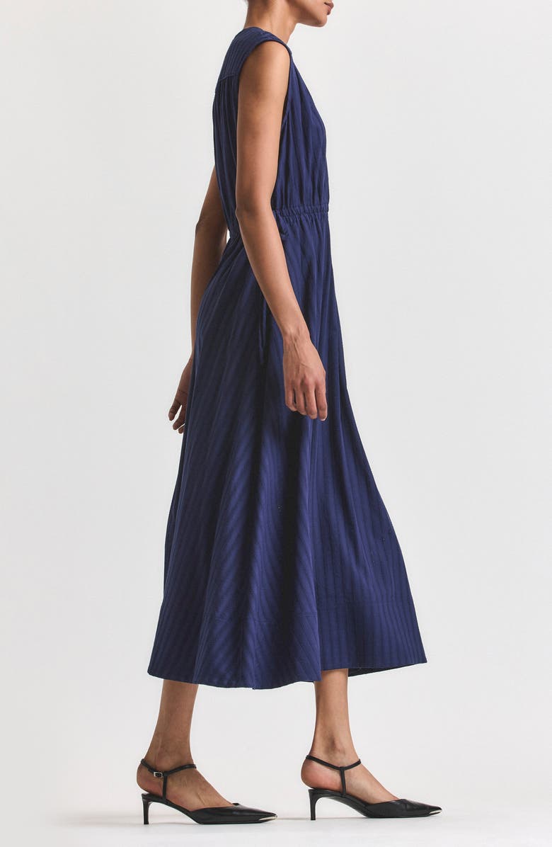 Derek Lam 10 Crosby Nara Cotton Midi Dress, Alternate, color, Sailor Navy