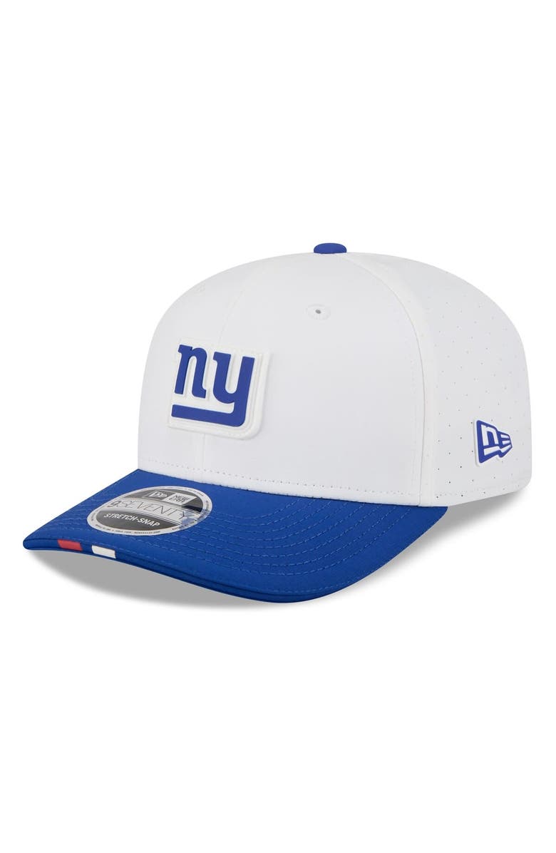 New Era Men's New Era White/Royal New York Giants 2025 NFL Training Camp 9SEVENTY Adjustable Hat, Main, color, White