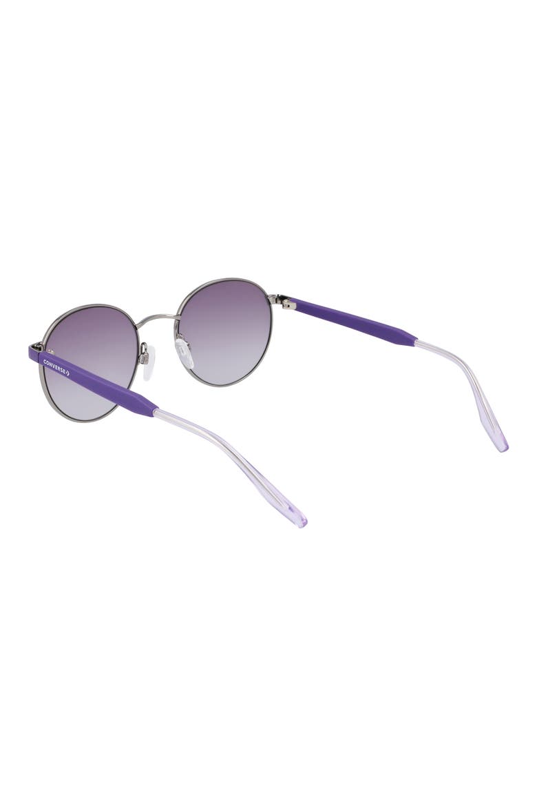 Ignite 51mm Gradient Round Sunglasses, Alternate, color, GUNMETAL / GREY GRADIENT