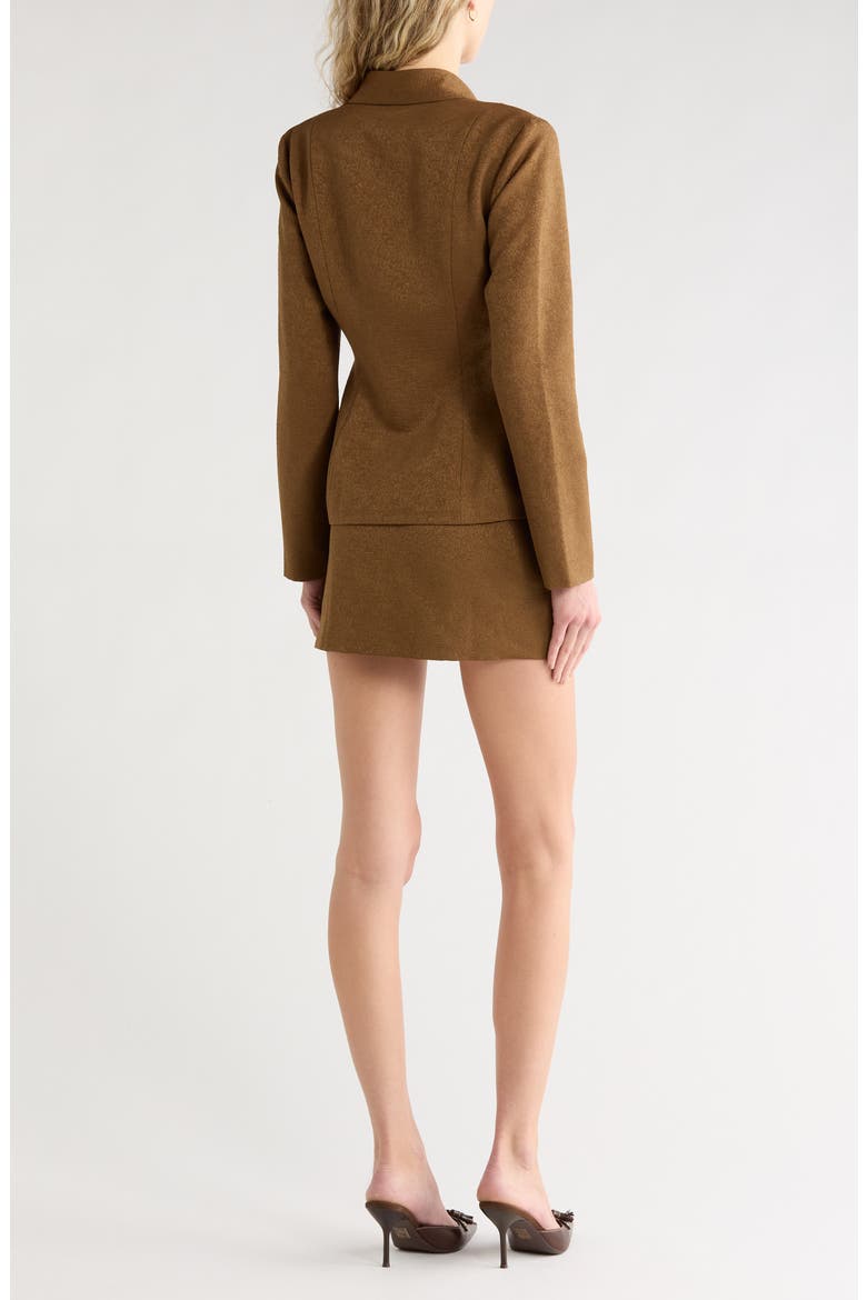Chloe Long Sleeve Top & Miniskirt Set, Alternate, color, CHESTNUT