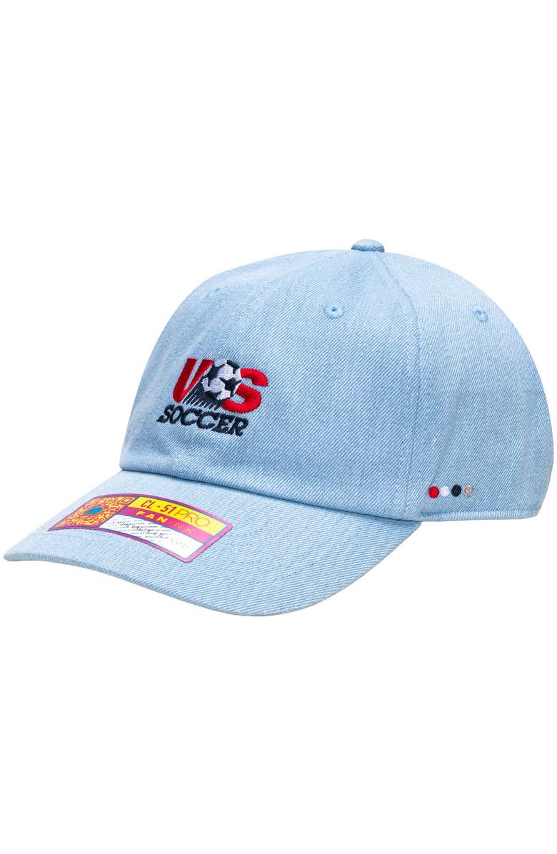 FAN INK Unisex  Light Blue USMNT Making History Adjustable Trucker Hat, Main, color, Light Blue