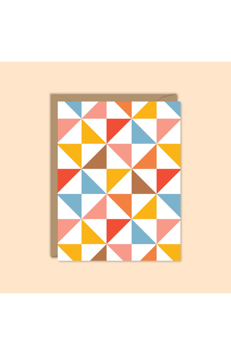 Mellowworks Retro Quilt Blank Card-Boxed Set of 8 Cards, Alternate, color, NO COLOR