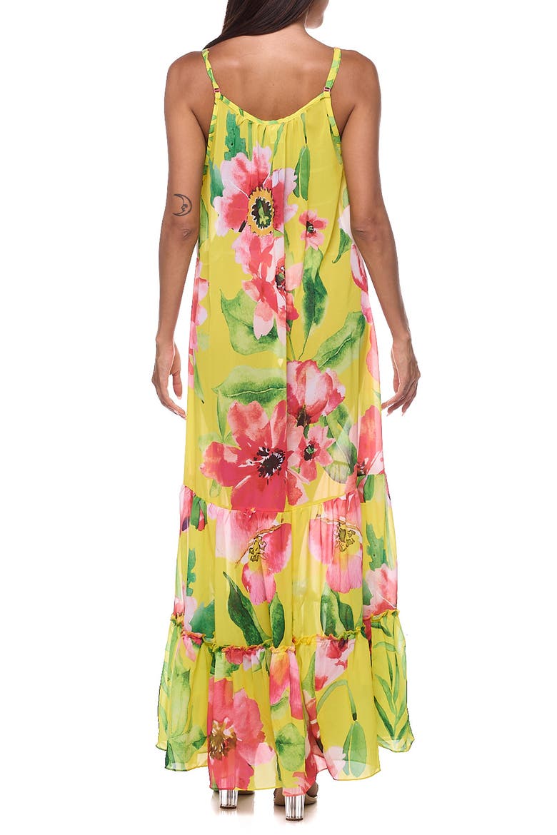 Tiered Cover-Up Maxi Dress, Alternate, color, YELLOW