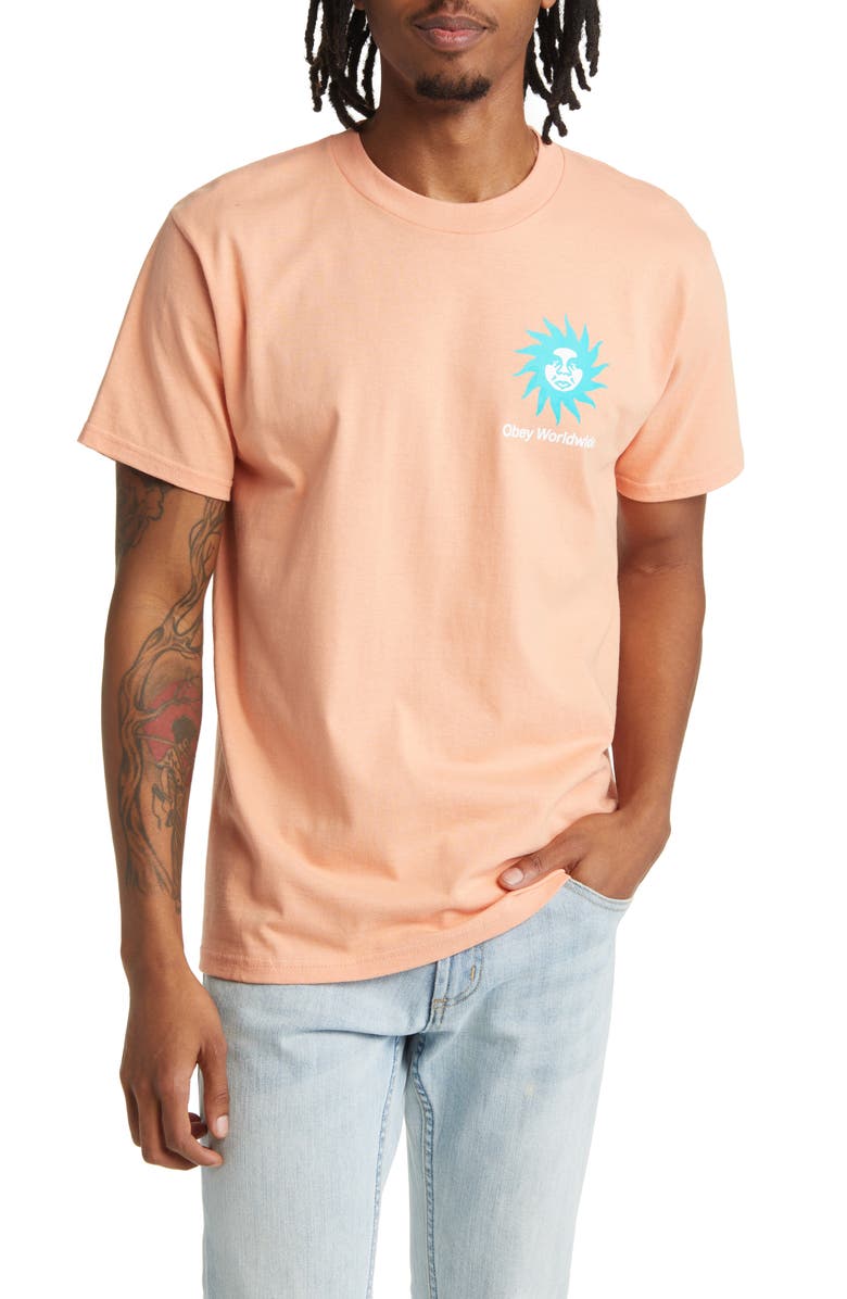 Obey Spiral Graphic T-Shirt, Main, color, 