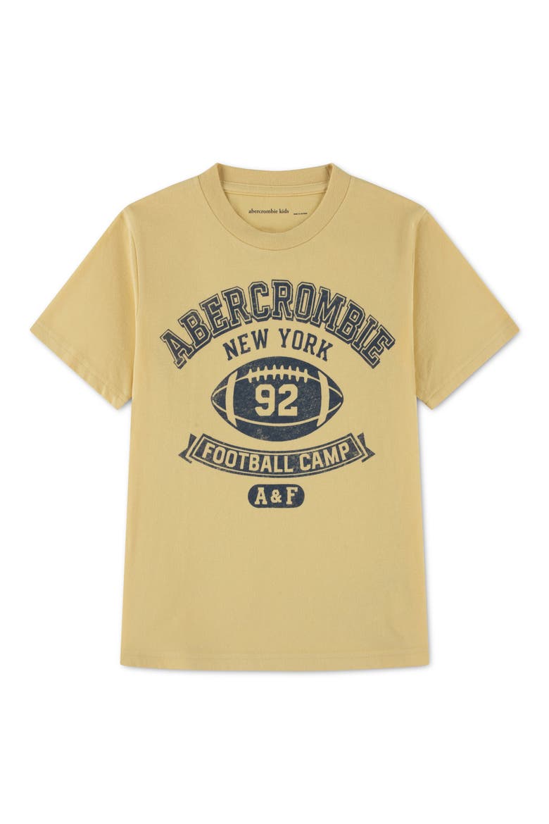 Kids' AFB Football Camp Cotton Graphic T-Shirt, Main, color, STRAW