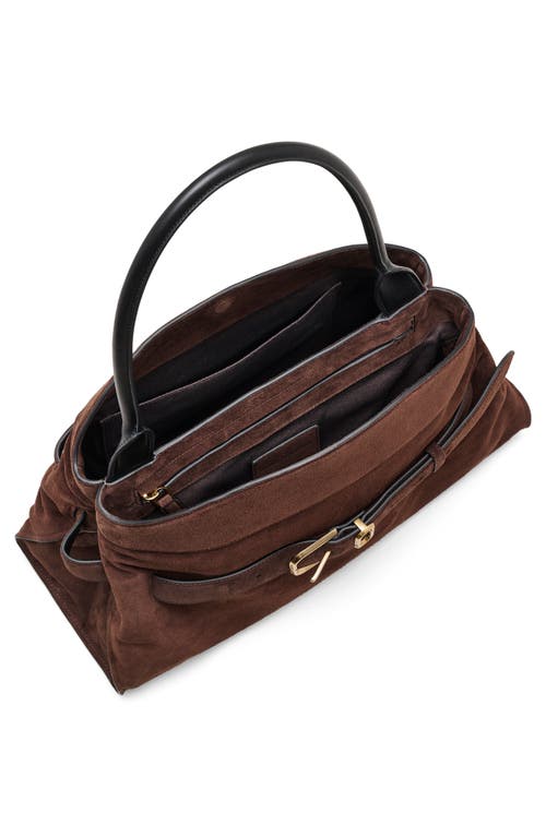 Marc Jacobs The Satchel Suede Shoulder Bag In Brown