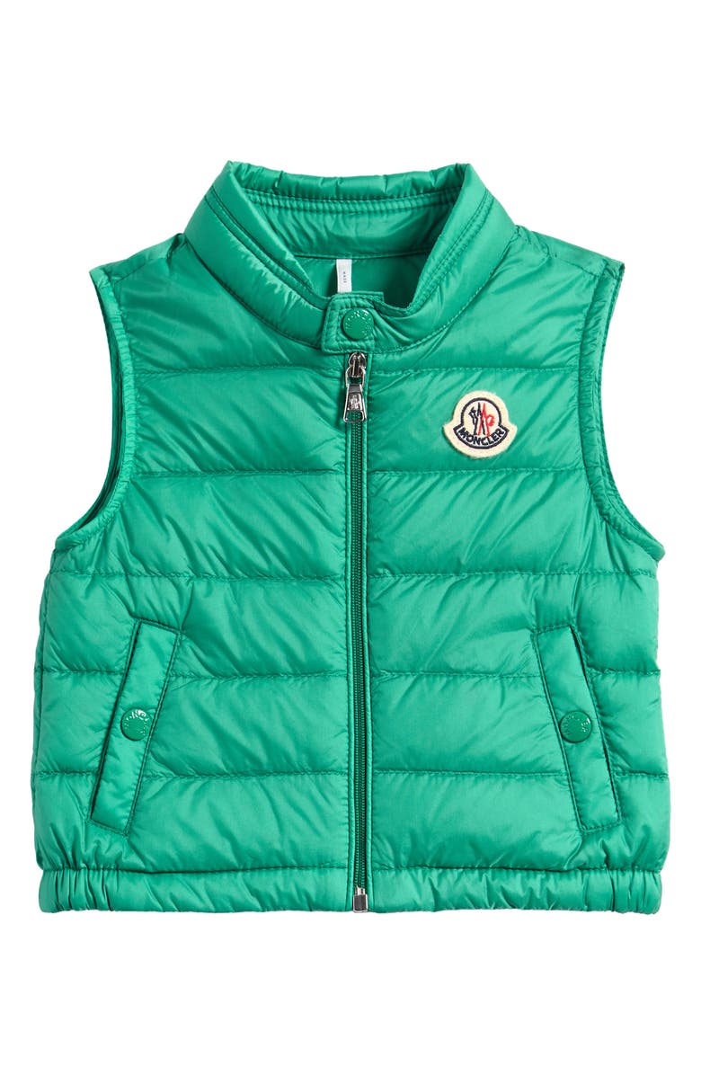 Moncler Kids
 Amaury Puffer Vest, Main, color, Green