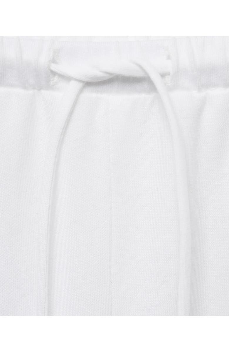 MANGO Cotton Drawstring Pants, Alternate, color, White