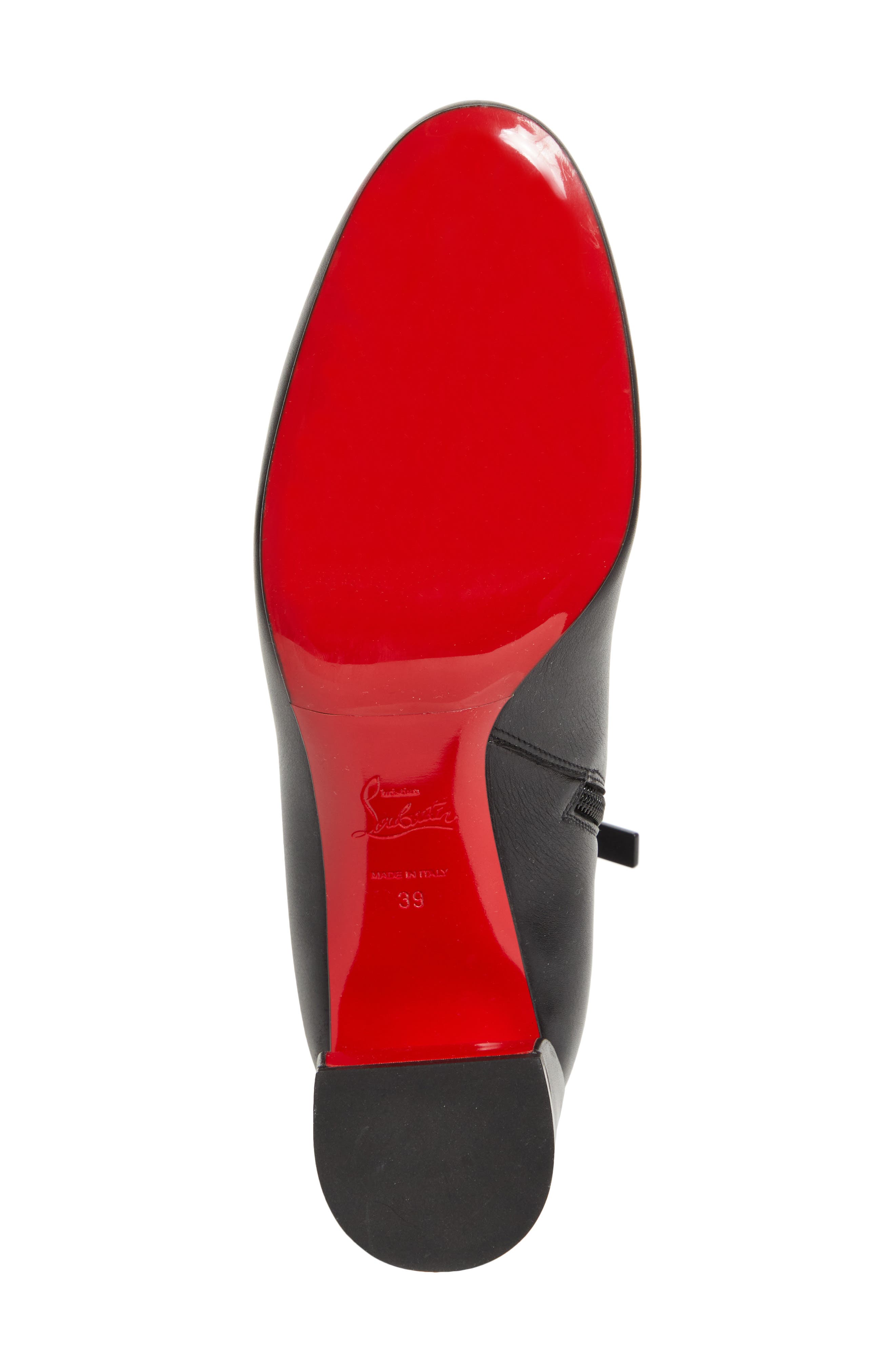 Christian Louboutin Jane Block Heel Bootie, Alternate, color, Black