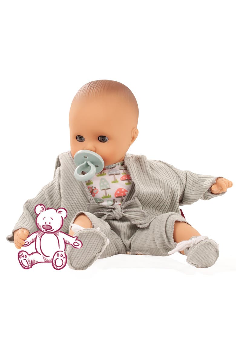 13" Bald Baby Doll With Blue Sleeping Eyes, 18 Months+, Alternate, color, Multicolored