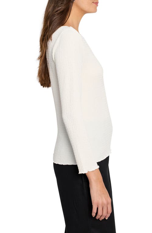 Nic + Zoe Nic+zoe Bubble Knit Long Sleeve Top In White