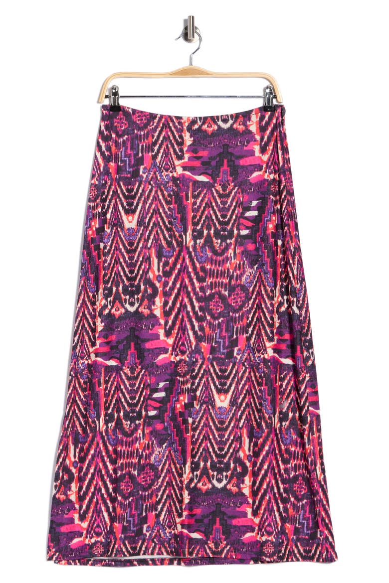 Lee Midi Jersey Skirt, Alternate, color, ABSTRACT PRINT