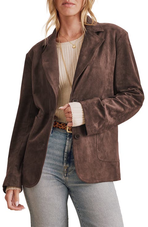 Ryder Faux Suede Blazer