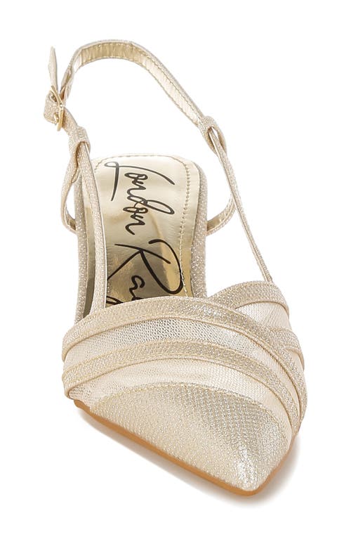 London Rag Daldra Pointed Toe Pump In Gold