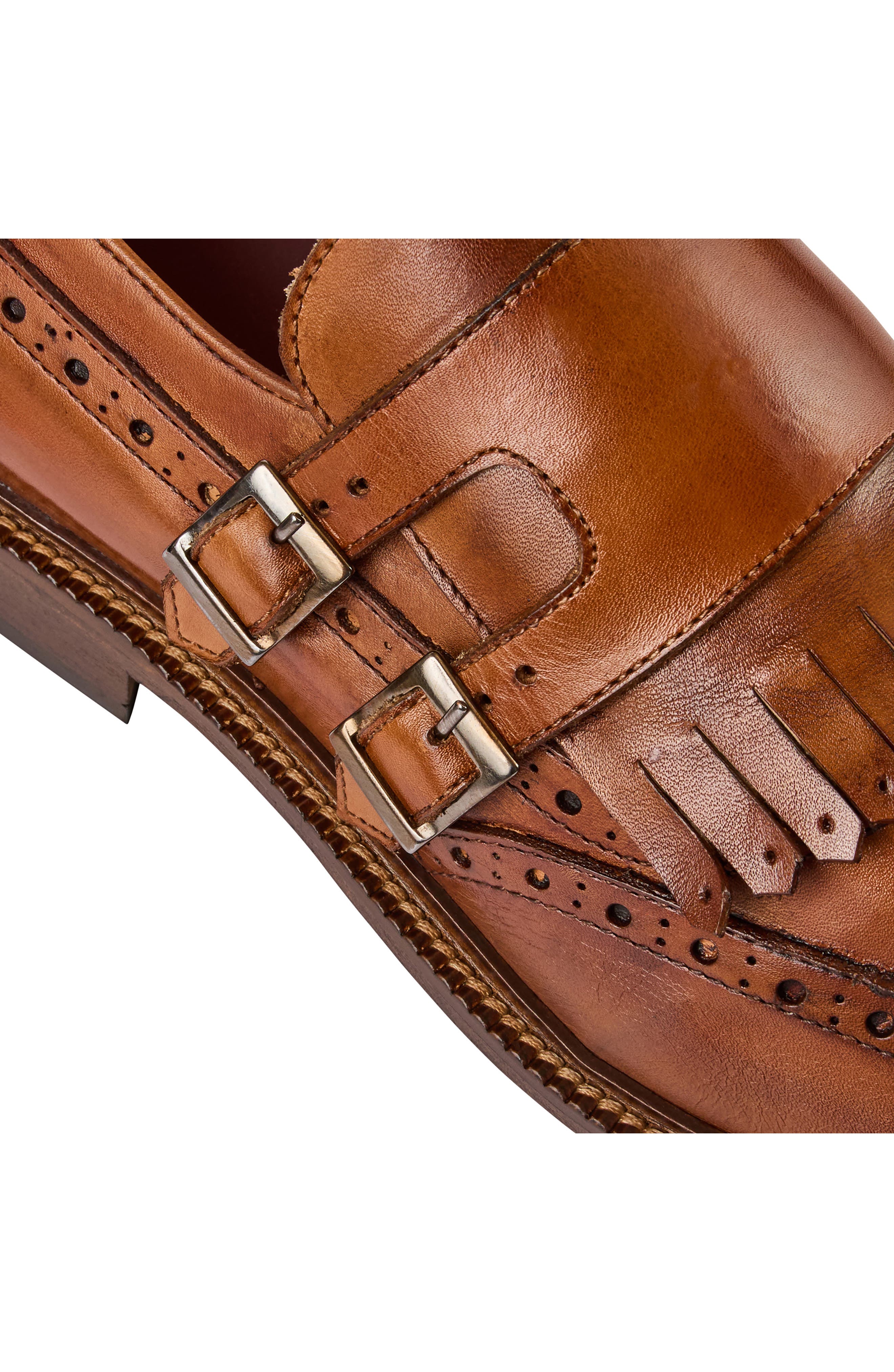 Bruno Magli Ancona Double Monk Strap Shoe, Alternate, color, Cognac