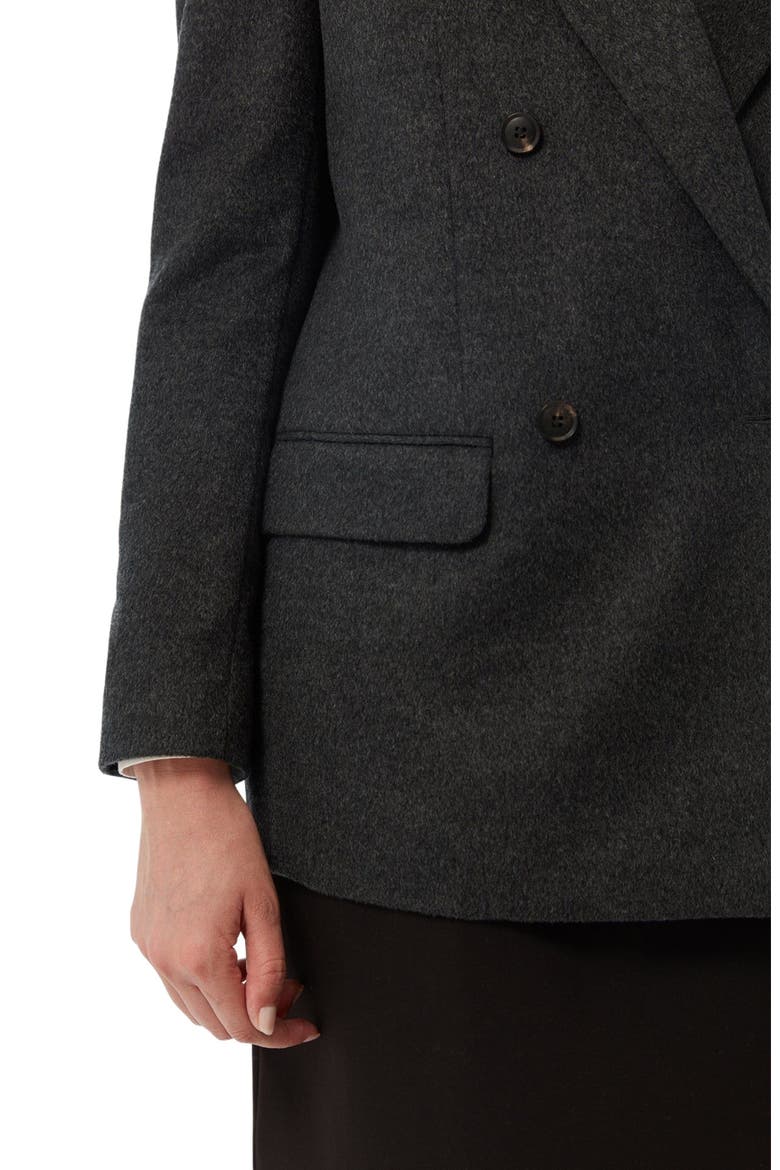 Double-Breasted Cashmere Blazer, Alternate, color, charcoal