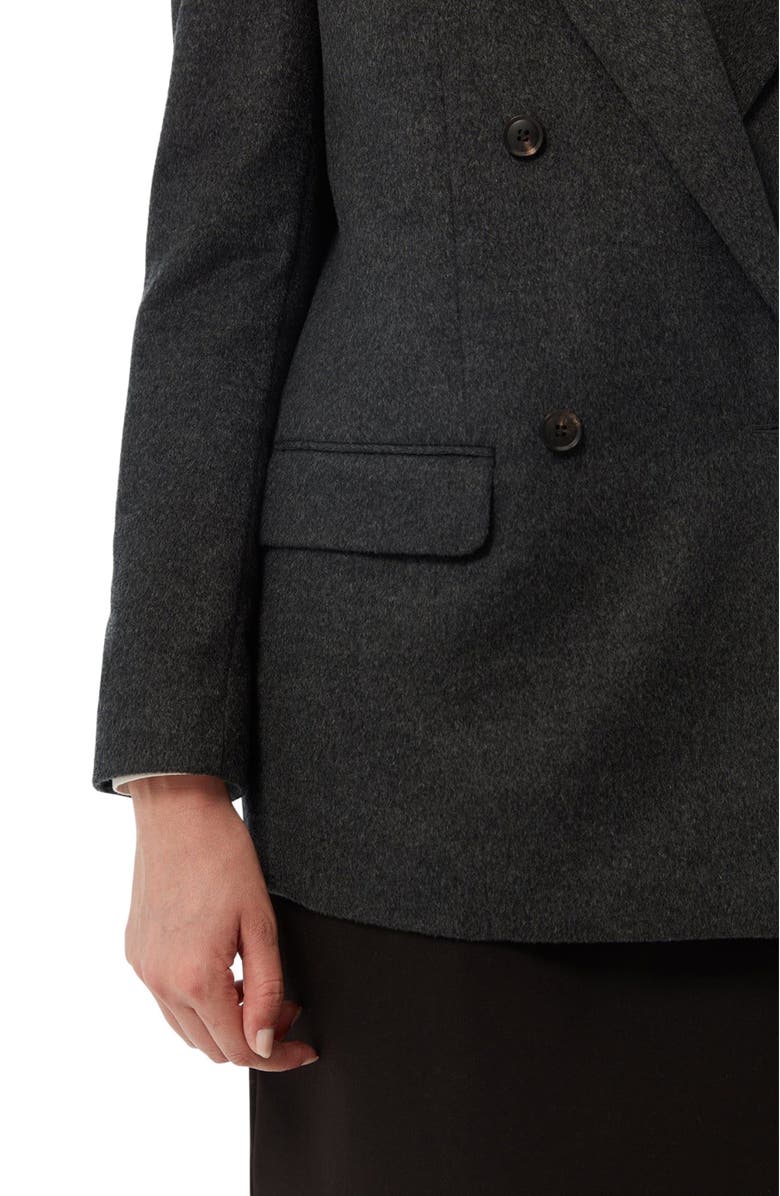 GOBI Mongolian Cashmere Double-Breasted Cashmere Blazer, Alternate, color, Charcoal