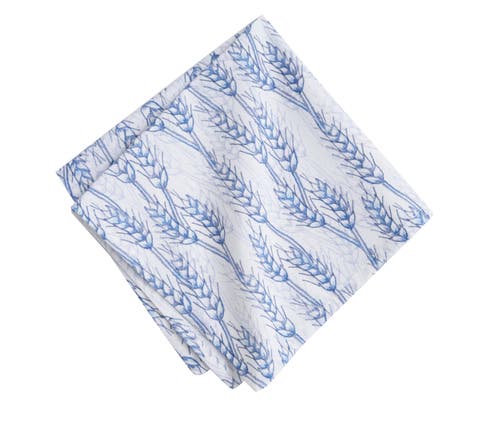 C & F Home C&f Home Blue Harvest Wheat Napkins Set Of 6 In Blue