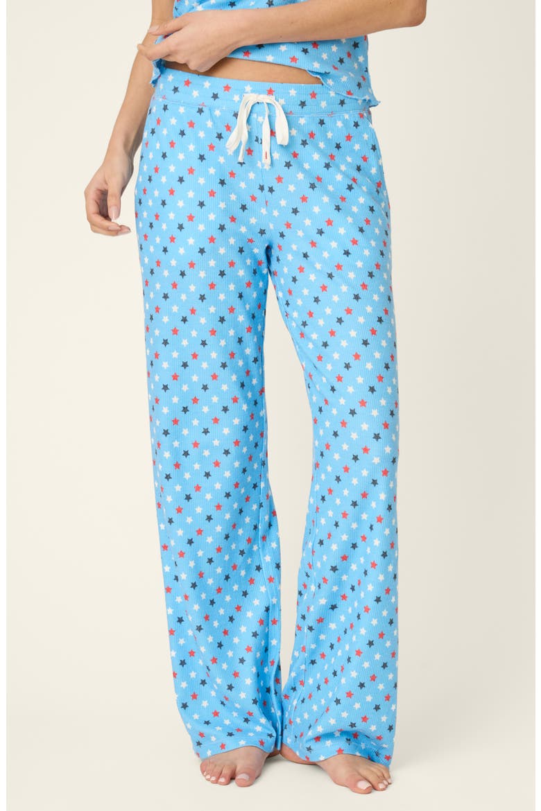 Star Spangled Jersey Pajama Pants, Main, color, BAY BLUE