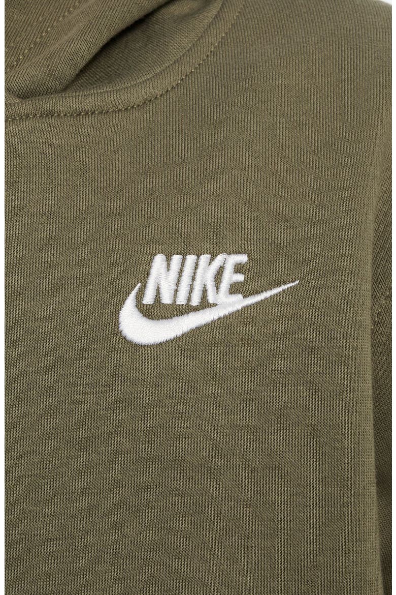 Kids' Club Fleece Hoodie, Alternate, color, MEDIUM OLIVE/ WHITE