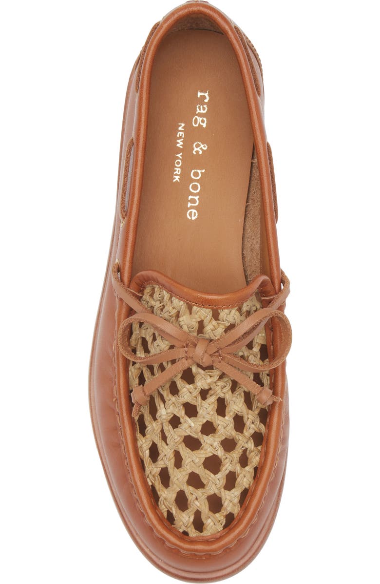 rag & bone Carter Boat Shoe, Alternate, color, Light Natural Woven