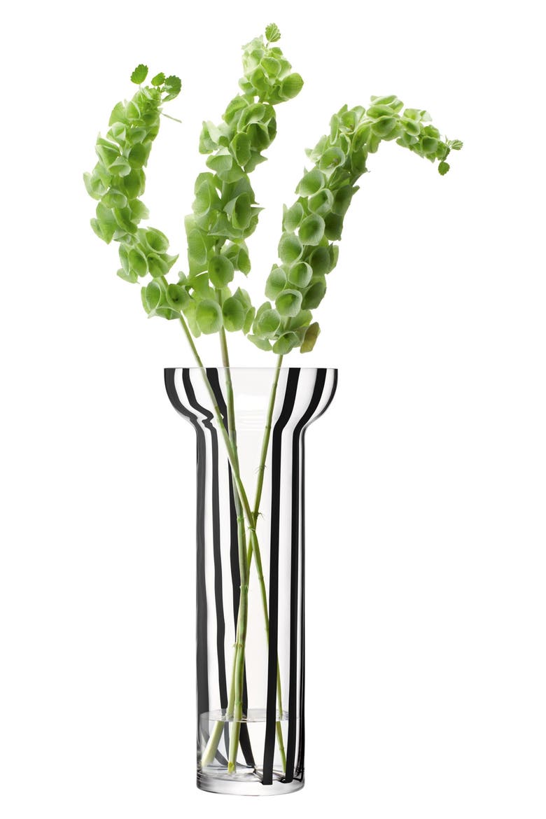 Stripe 16.5-Inch Vase, Alternate, color, BLACK