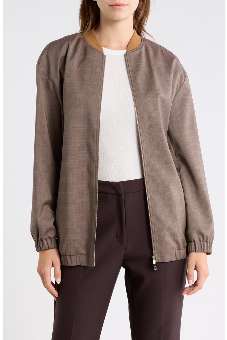 Jemata Check Bomber, Main, color, BROWN