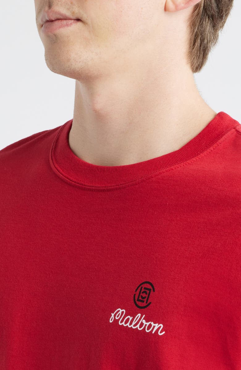 Malbon Golf Bermuda Clot Cotton Graphic T-Shirt, Alternate, color, Red