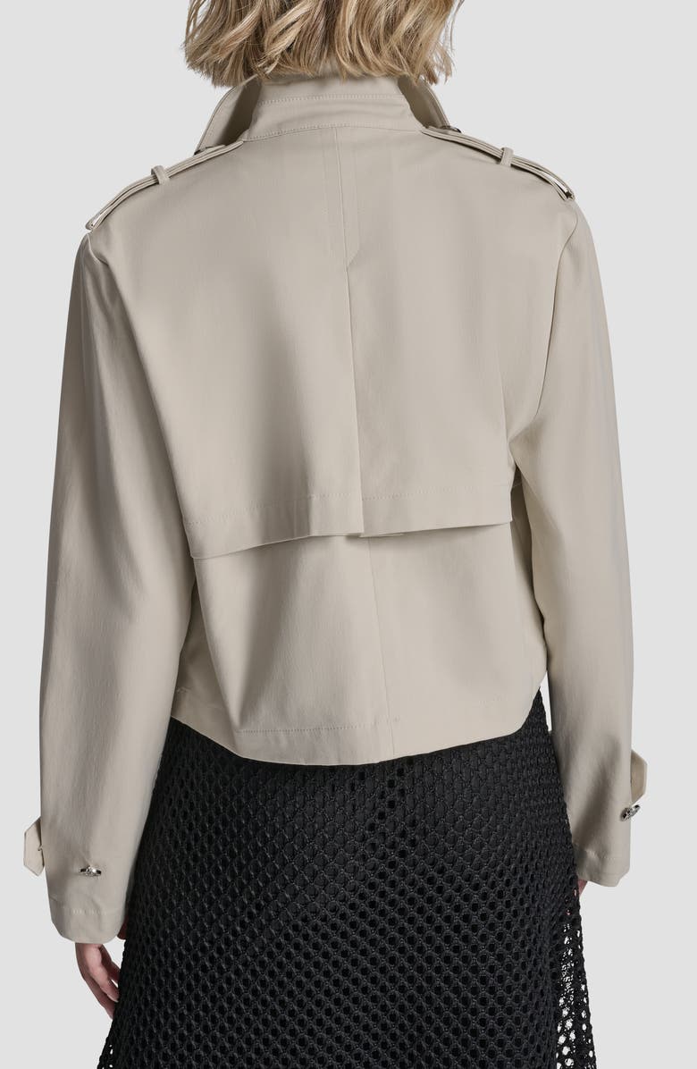 DKNY Crop Trench Coat, Alternate, color, Ecru
