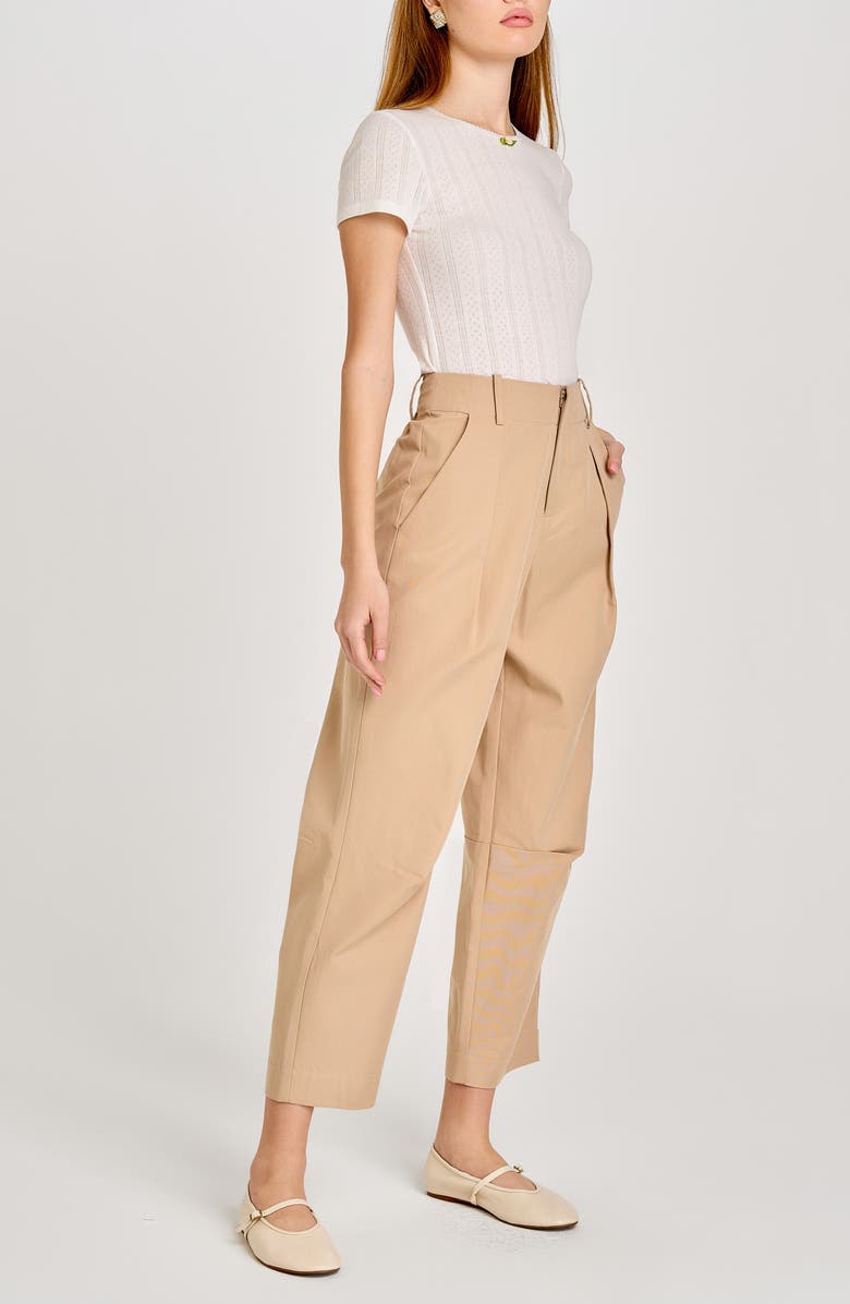 WAYF Anna Pointelle Cotton T-Shirt, Alternate, color, Ivory