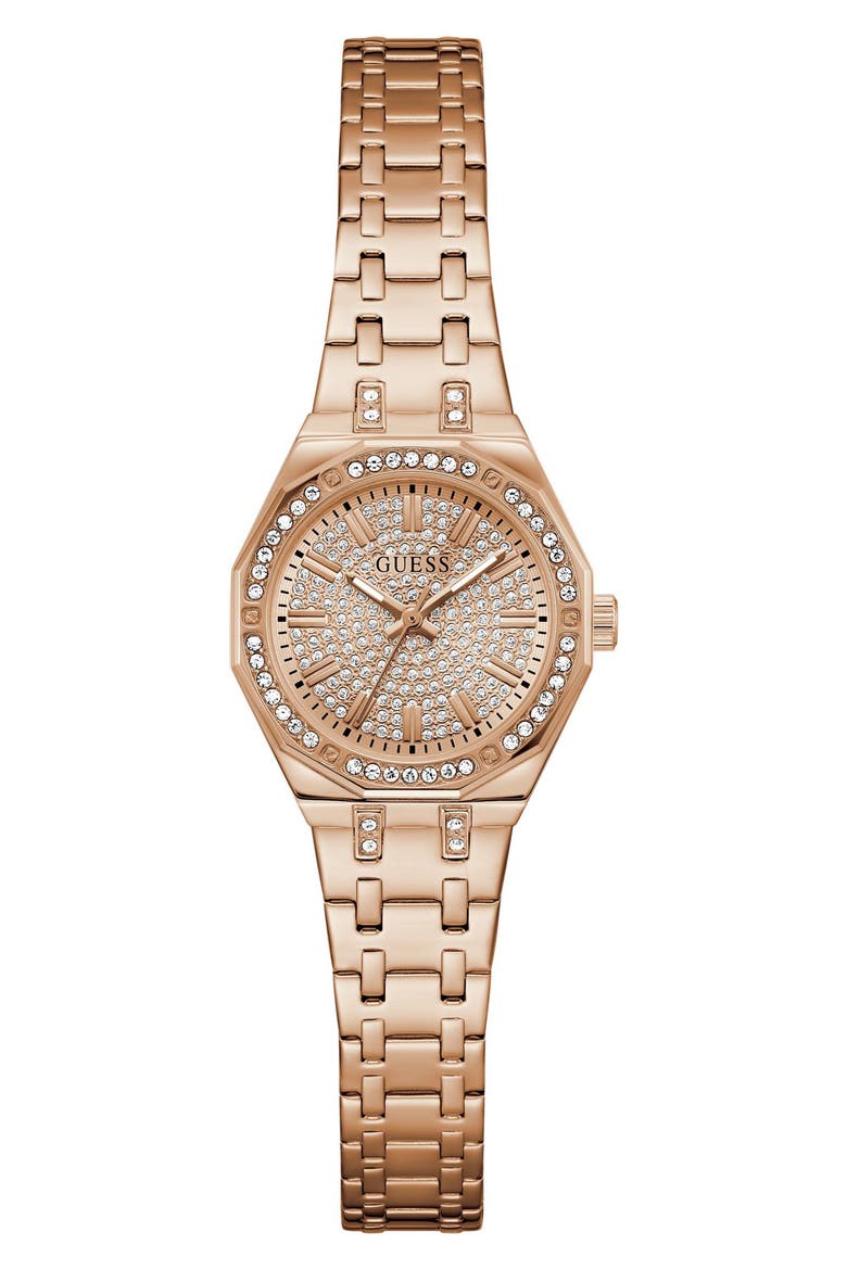 Pixie Crystal Dial Bracelet Watch, 25mm, Main, color, ROSE GOLD TONE