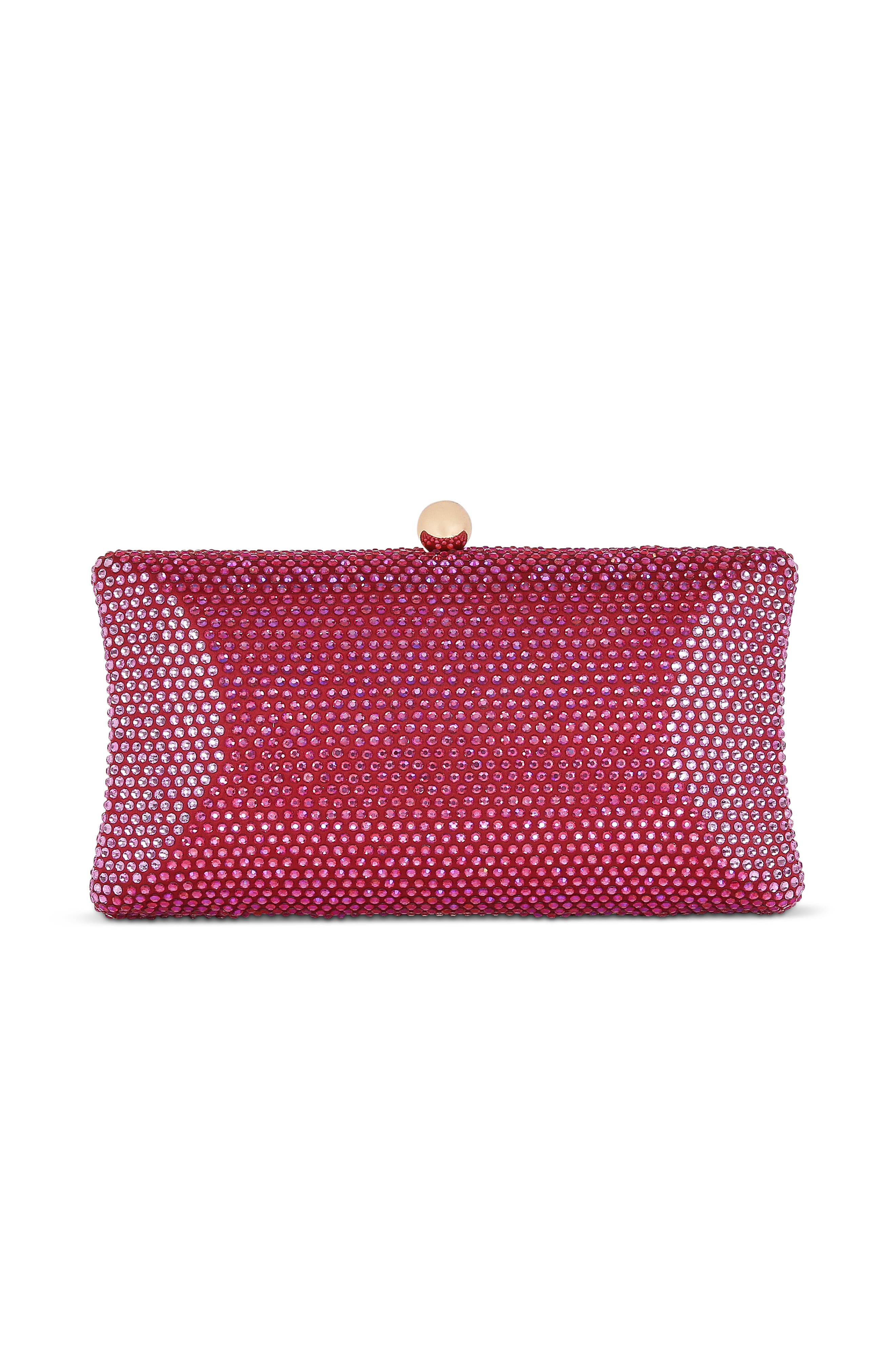 Jewel Badgley Mischka Nia Fully Crystal Beveled Minaudiere, Alternate, color, 