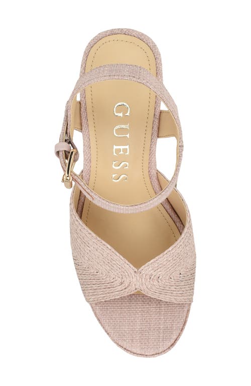Guess Saylin Ankle Strap Platform Sandal In Light Pink