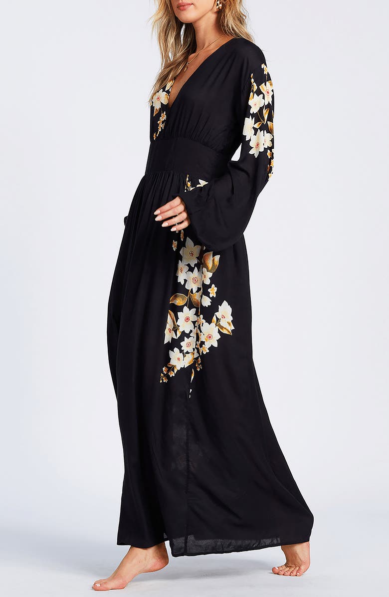 Billabong Night Bloom Floral Long Sleeve Maxi Dress, Alternate, color,