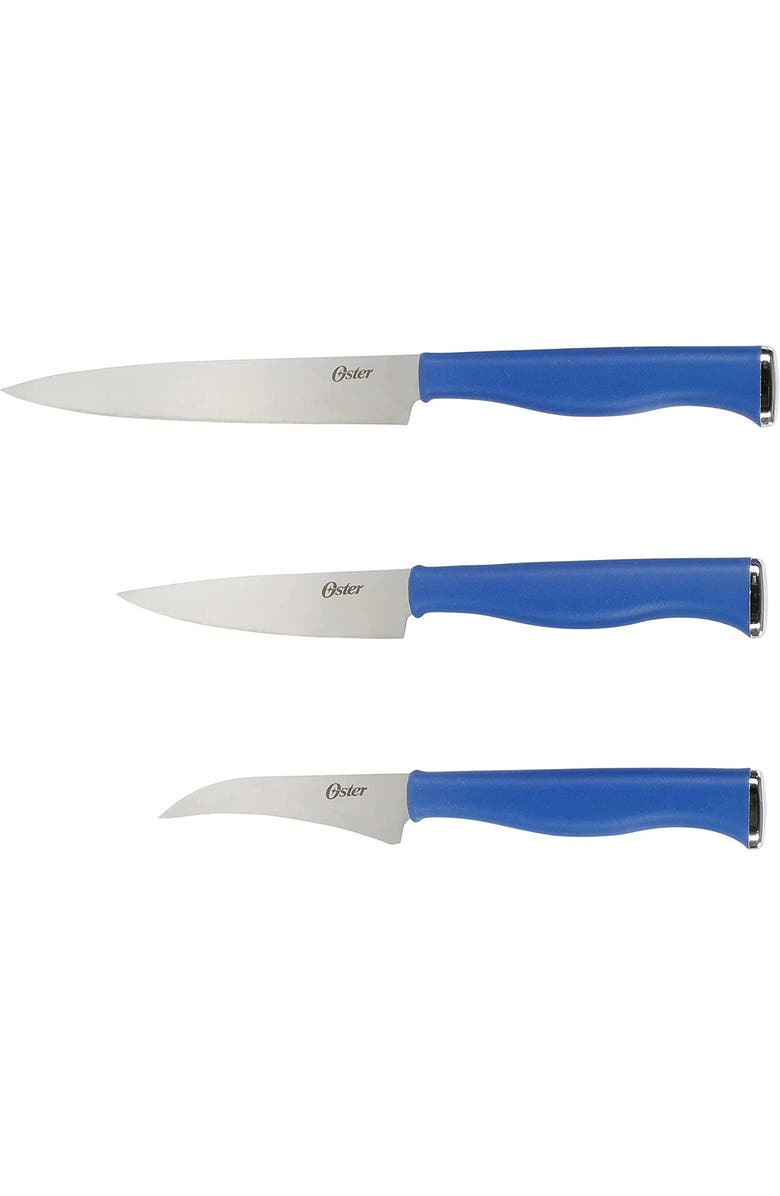 OSTER Langmore 15 Piece Stainless Steel Blade Cutlery Set, Alternate, color, Blue