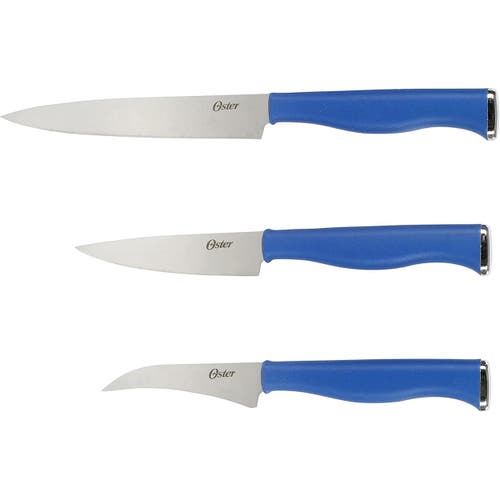 Oster Langmore 15 Piece Stainless Steel Blade Cutlery Set In Blue