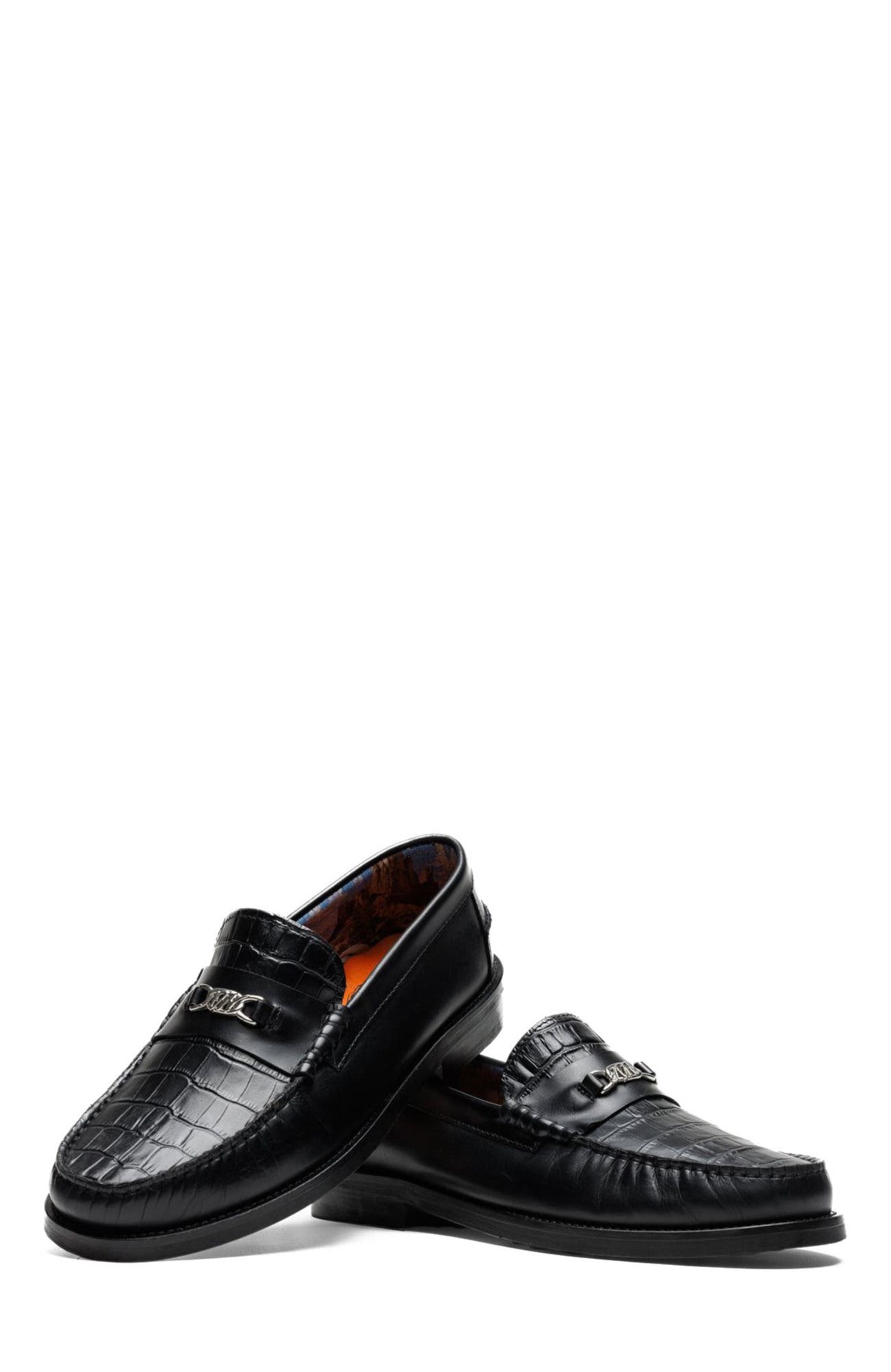 Naked Wolfe Roma Black Croc, Alternate, color, Black