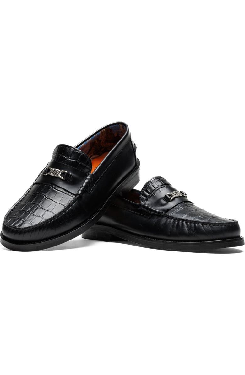 Naked Wolfe Roma Black Croc, Alternate, color, Black