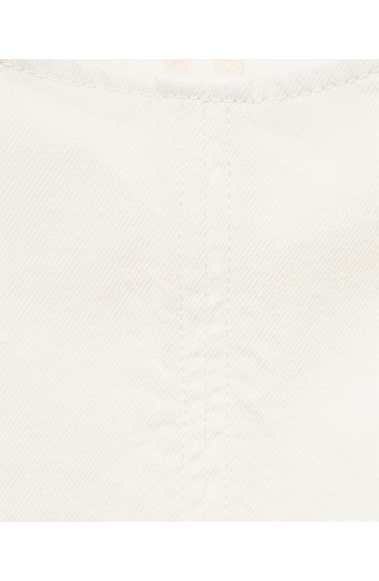 MANGO Buckle Denim Crop Top, Alternate, color, Off White