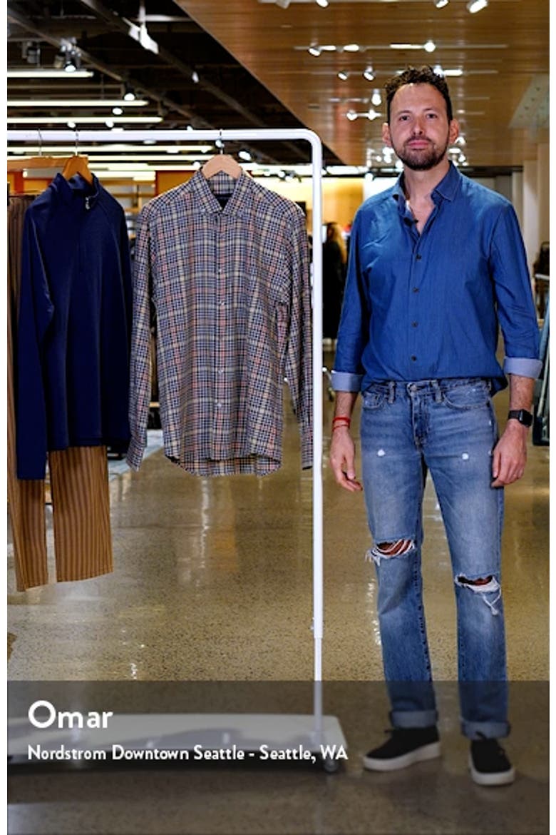 Lightweight Mixed Check Cotton Twill Button-Down Shirt video
