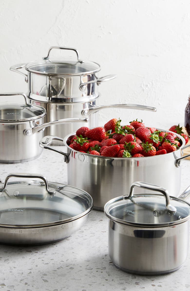 Cuisine::pro<sup>®</sup> iconiX<sup>™</sup> 10-Piece Cookware Set, Alternate, color, Silver