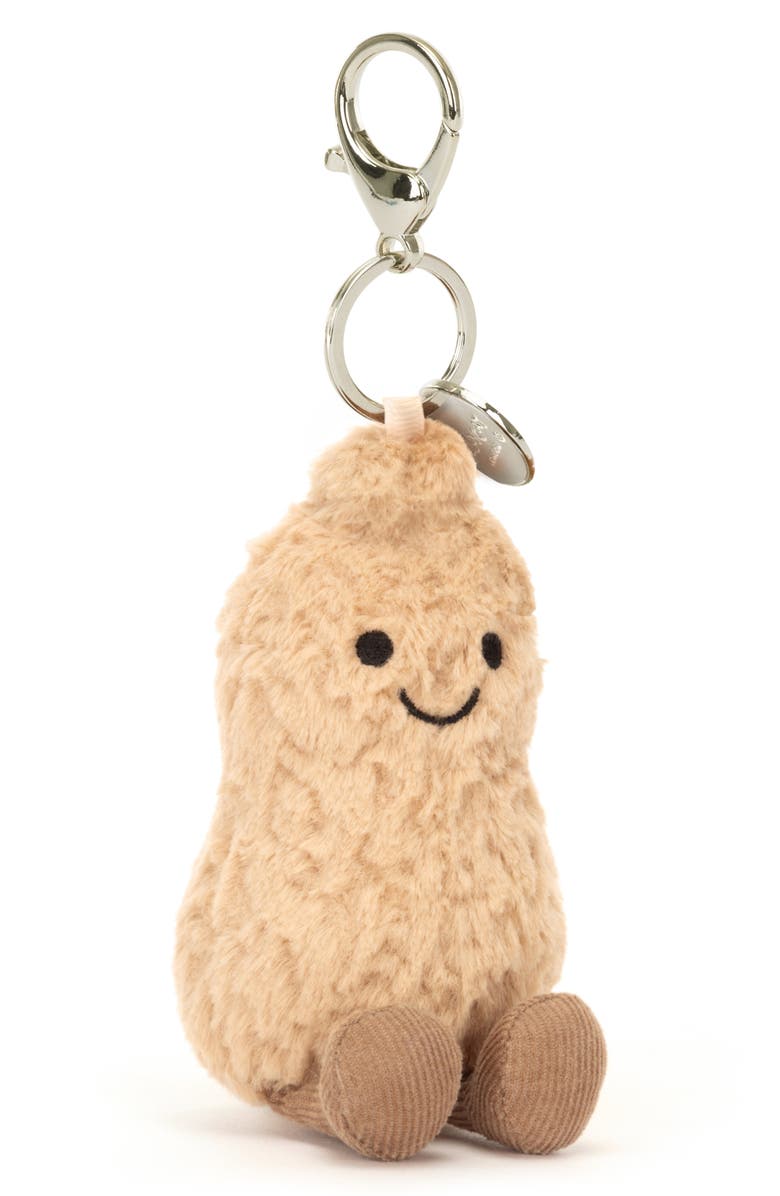 Jellycat Amuseable Peanut Bag Charm, Main, color, 
