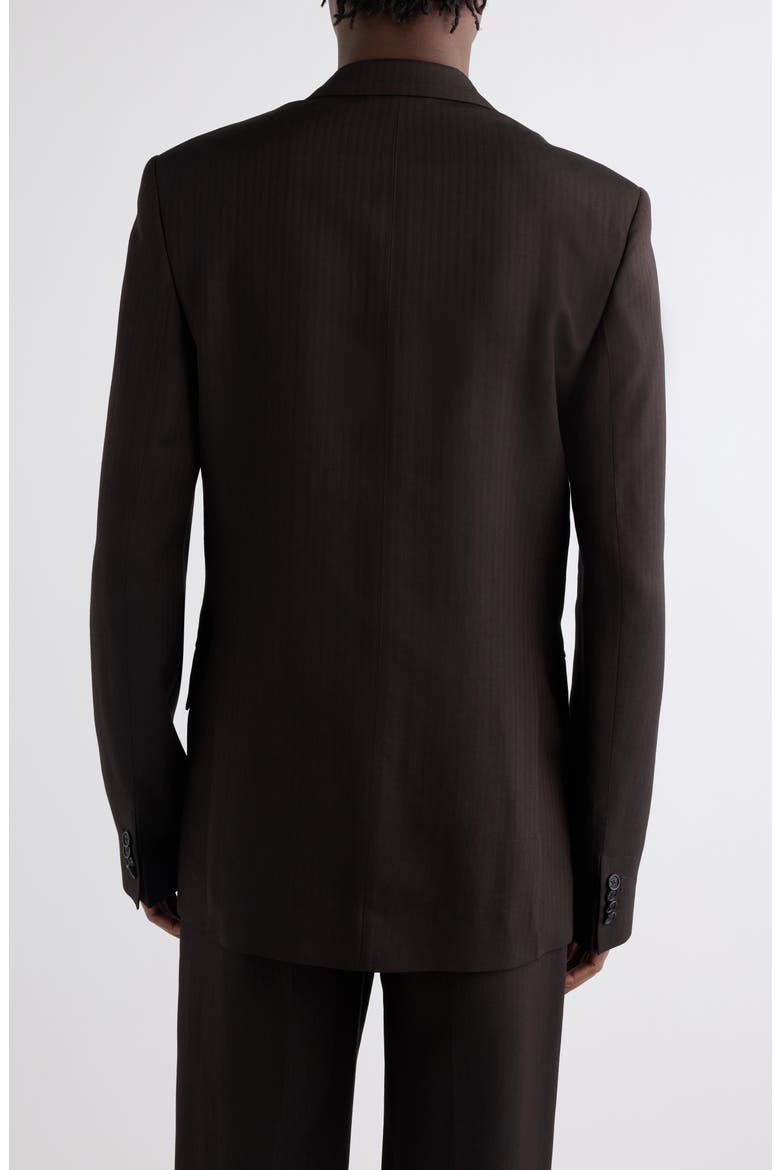 Jason Herringbone Double Breasted Blazer, Alternate, color, CHOCOLATE BROWN