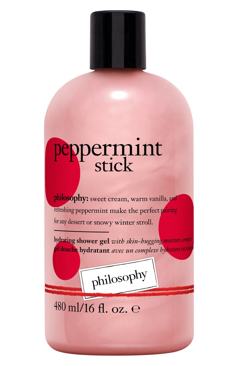 philosophy peppermint stick hydrating shower gel, bubble bath 
shampoo, Main, color, Peppermint Stick
