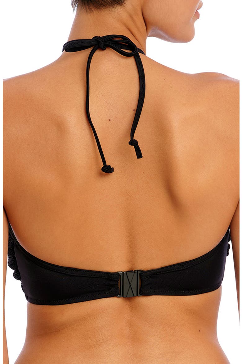 Ibiza Waves Bandeau Bikini Top, Alternate, color, BLACK