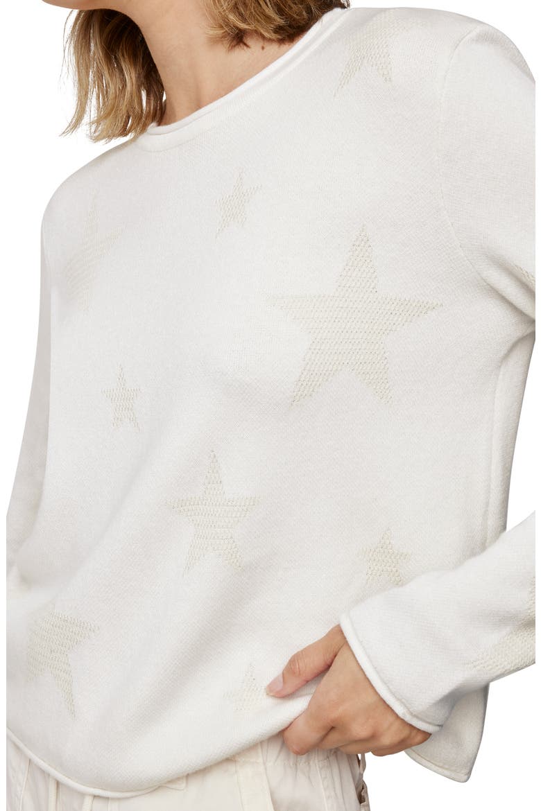 Stevie Star Sweater, Alternate, color, WHITE/ MOONSTONE